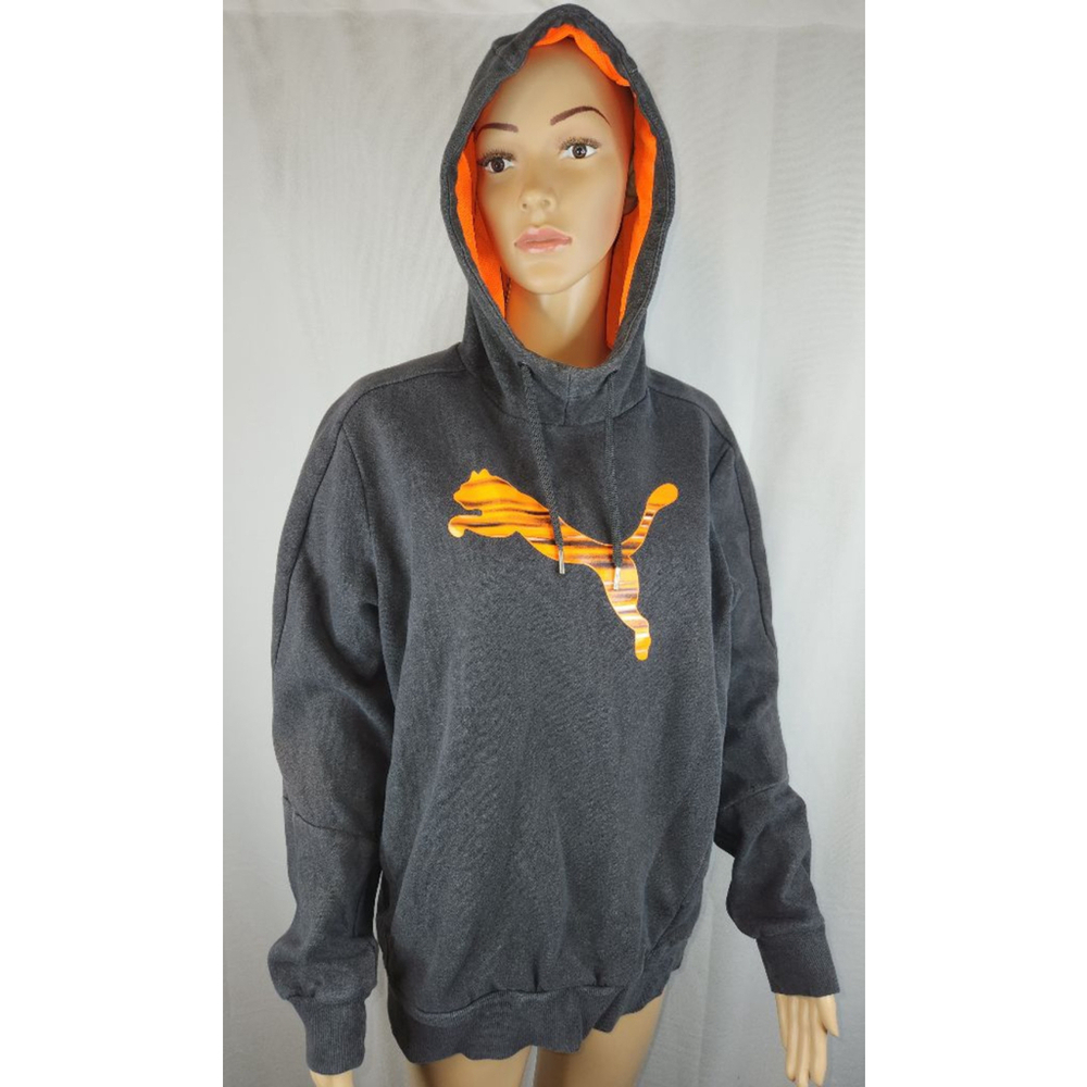 Puma | Hoodie | Gray and Orange | Mens | Size Medium